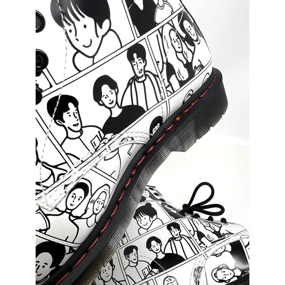 Doc DR. MARTENS 1460 For Pride Fuyuki Kanai Leather Boot Sz Mens 9 / Womens 10 - Picture 11 of 16